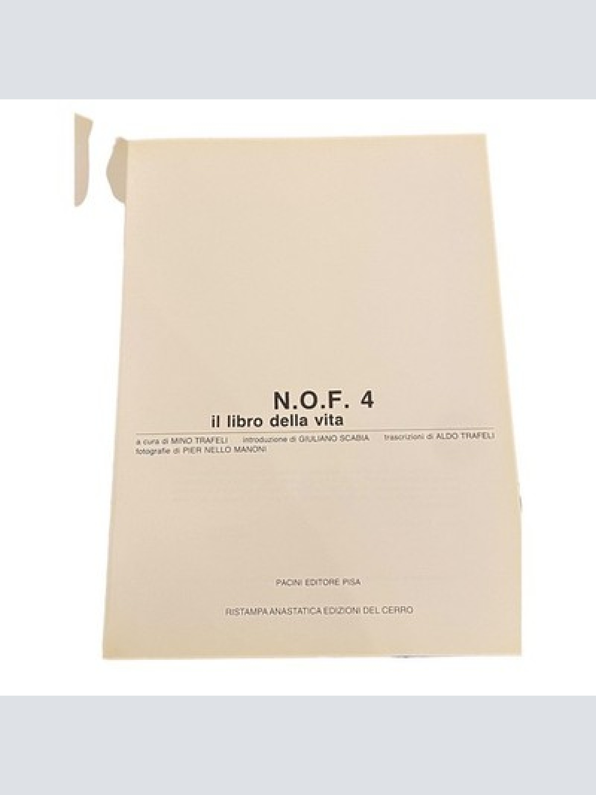 4255 Fernando Nannetti N.O.F.4 IL LIBRO DELLA VITA +Abb