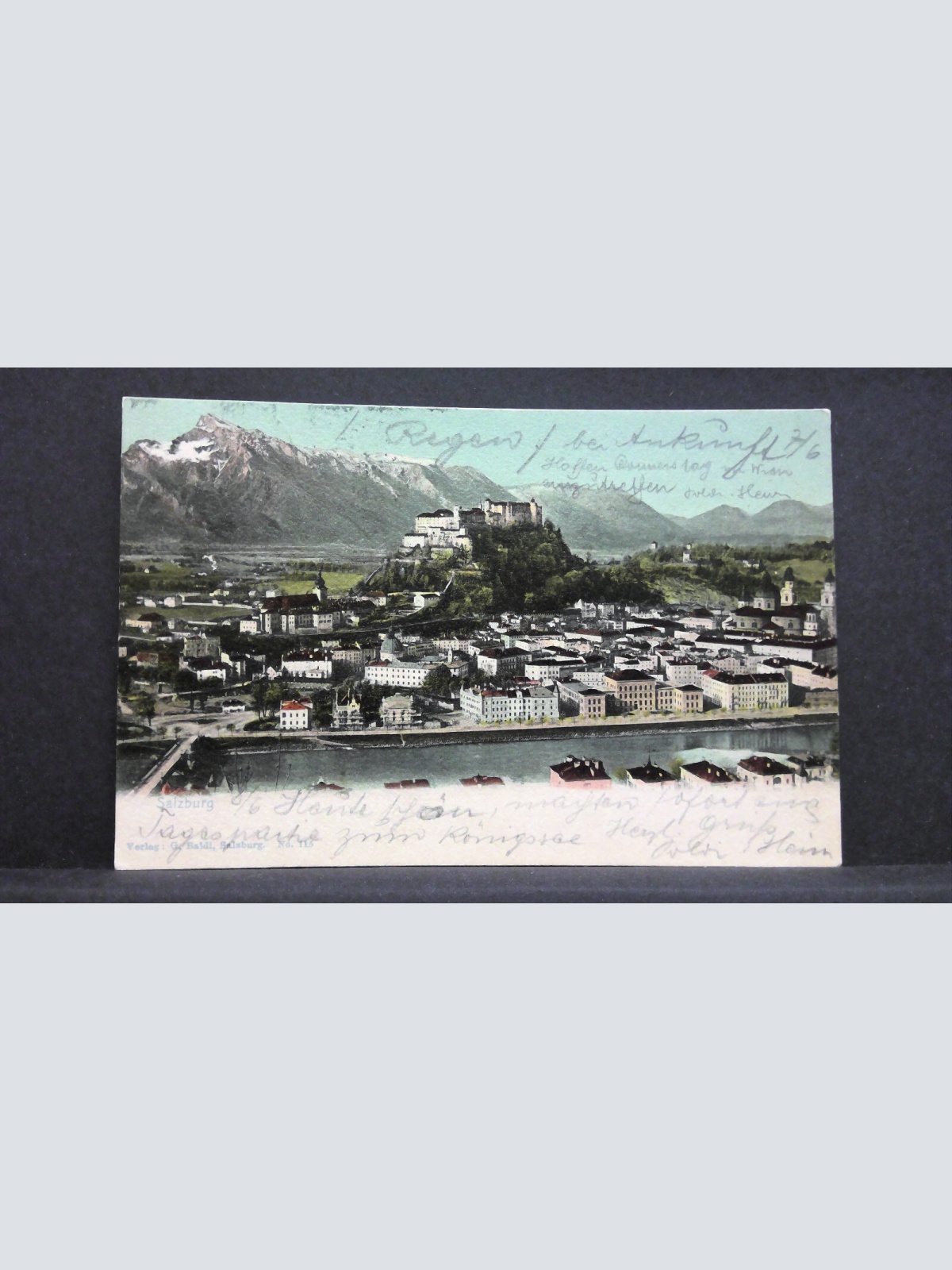 Salzburg Stadtansicht Festung Hohensalzburg Salzach Berge JW 165620