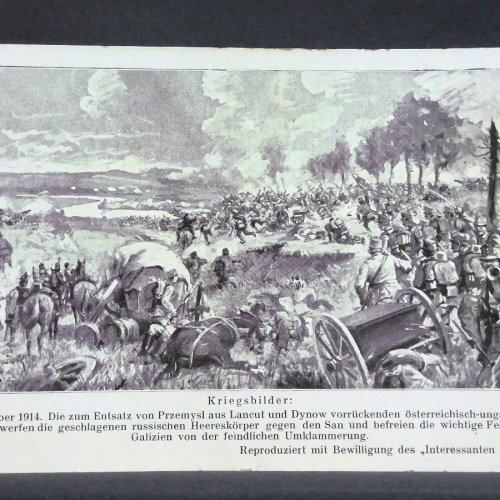 Kriegsbilder 1914 Schlacht mit russischen Truppen Österreichische Armee JW 122