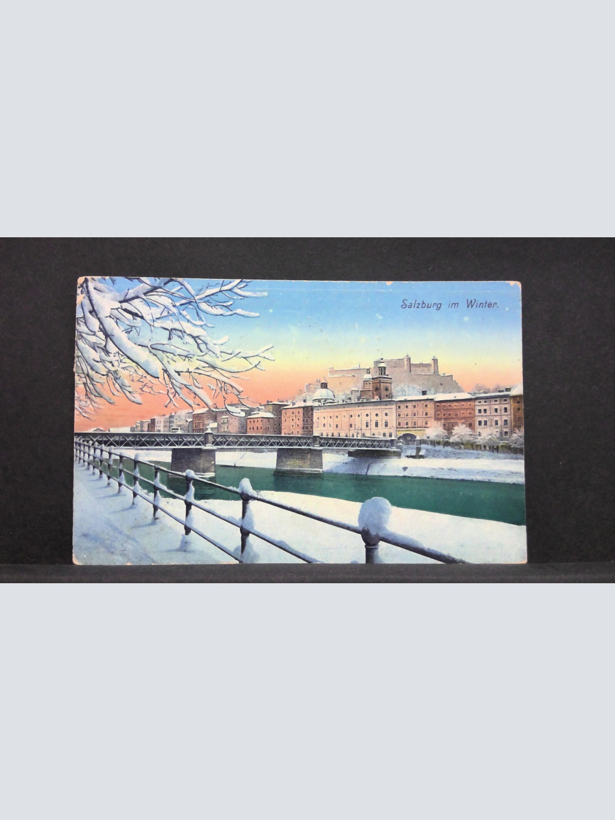 Künstlerkarte Salzburg im Winter Gemälde JW 2121