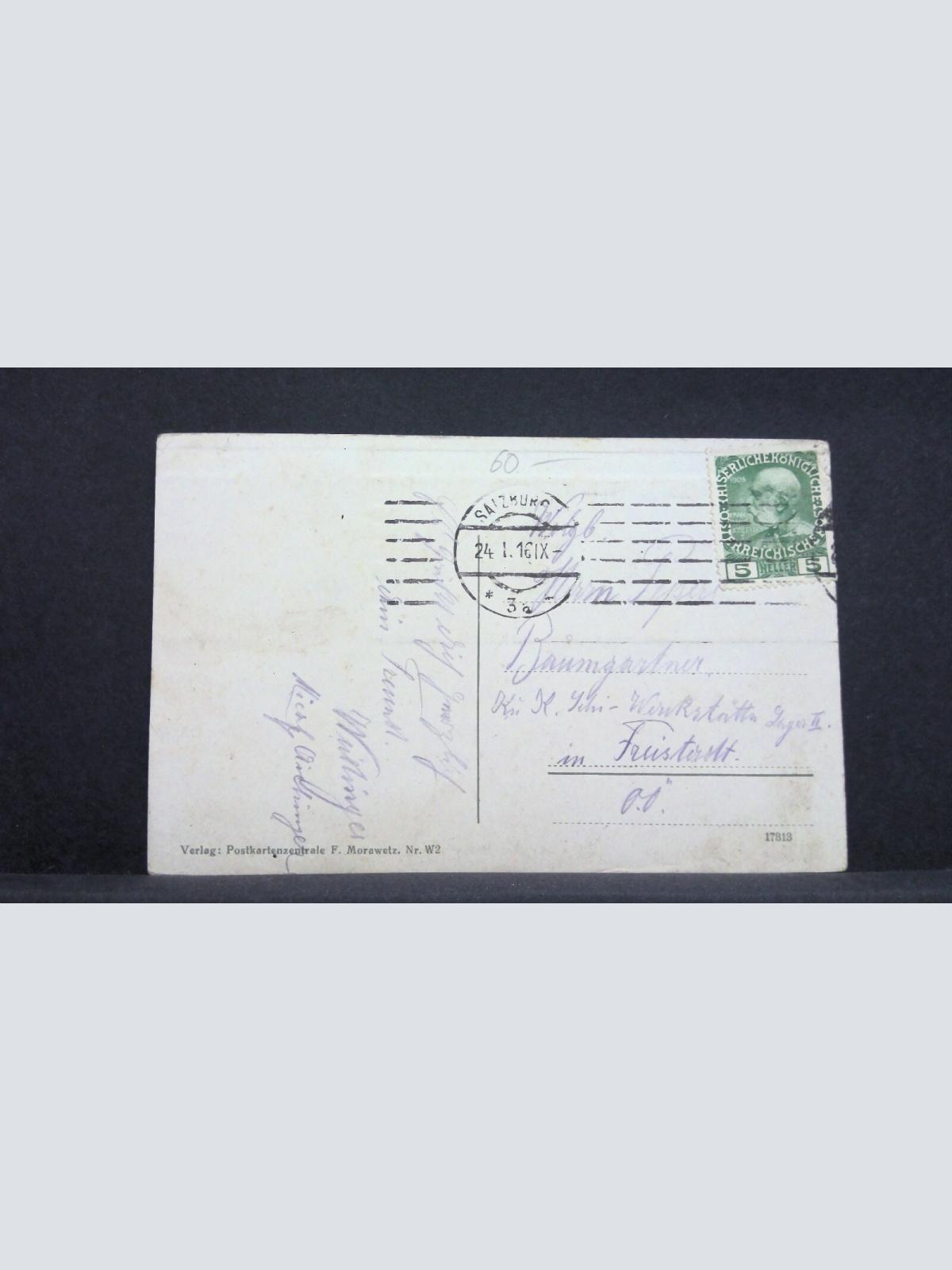 Künstlerkarte Salzburg im Winter Gemälde JW 2121