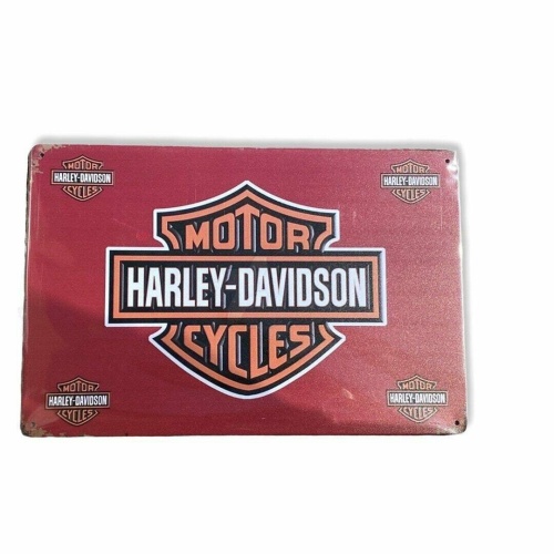 Nostalgie vintage retro harley davidson blech 30x20 167592