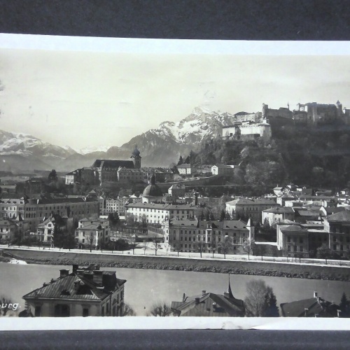 Salzburg Stadtansicht Hohensalzburg Berge Salzach JW 5611