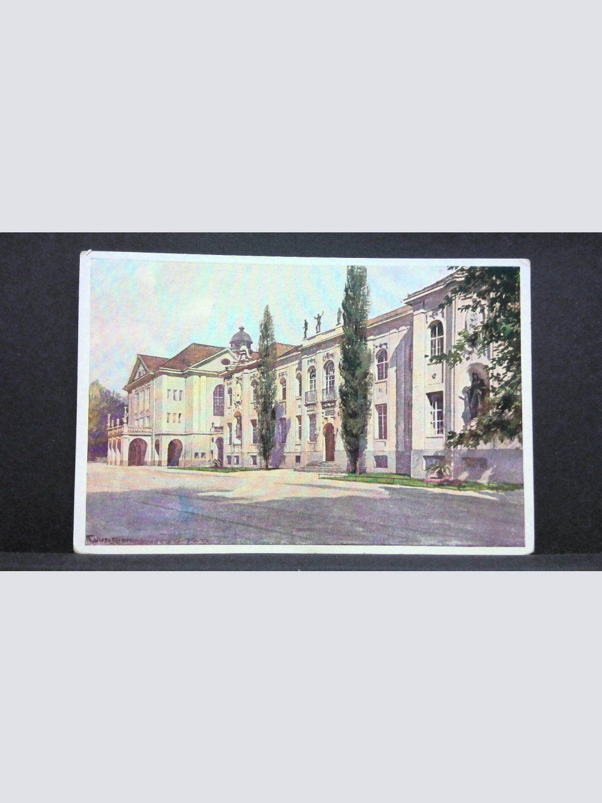 Künstlerkarte Das Mozarhaus in Salzburg Zeichnung JW 21435