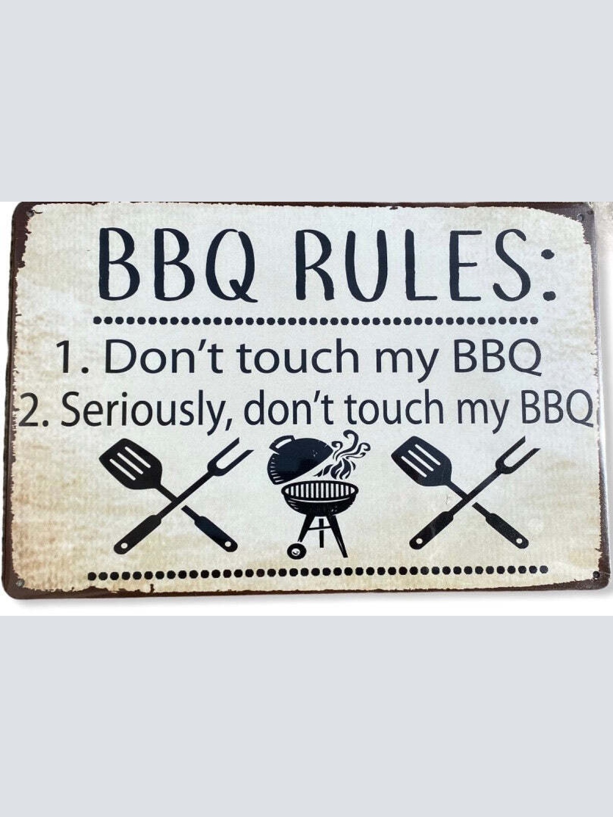 Nostalgie Vintage Blech BBQ Rules  30x20 12082