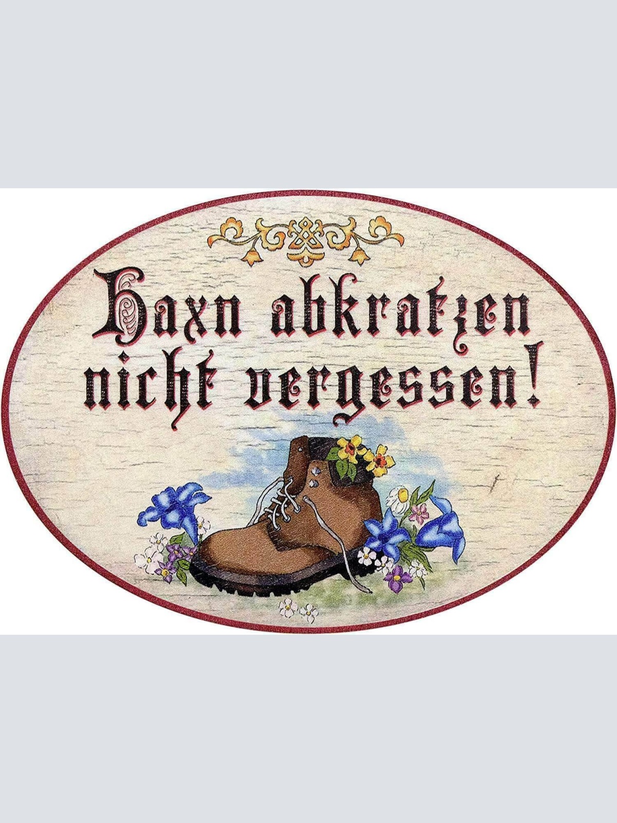 Nostalgie nostalgie retro spruch dialekt türschild antik birkensperrholz oval