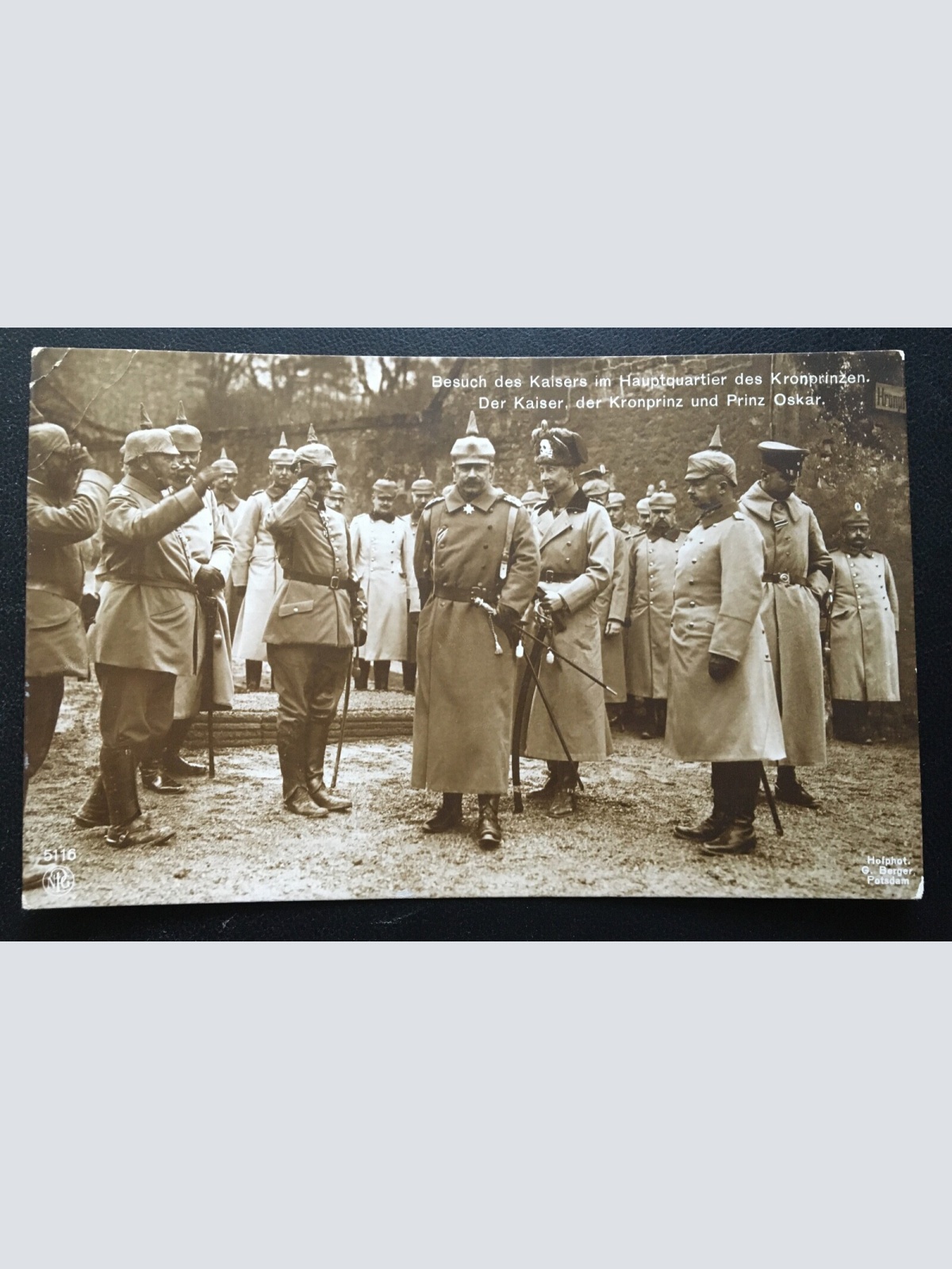 Besuch des Kaisers im HQ des Kronprinzen - Soldaten Militär Krieg 400606 TH SH1