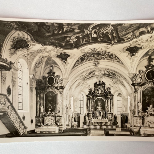 Postkarte Katholische Kirche innen 400573 AH F