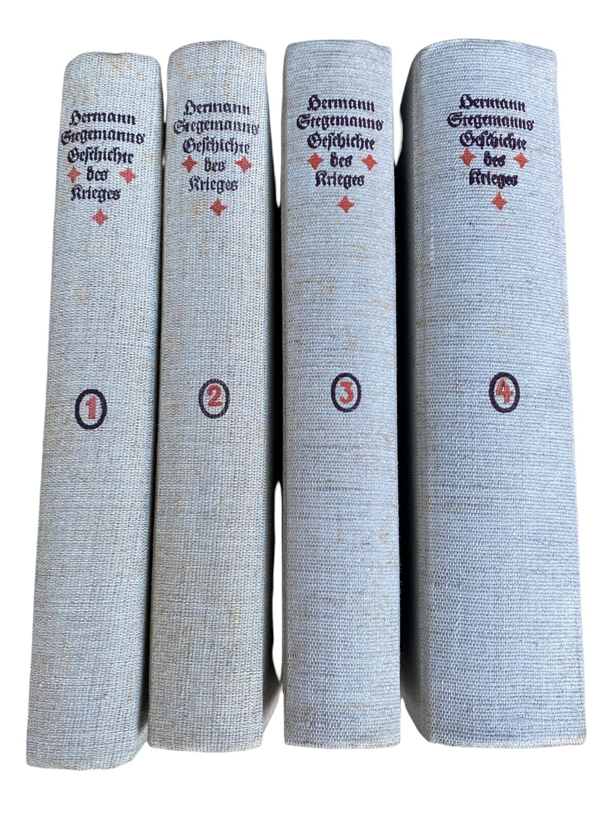 731 Hermann Stegemanns GESCHICHTE DES KRIEGES, BAND 1 - 4 HC