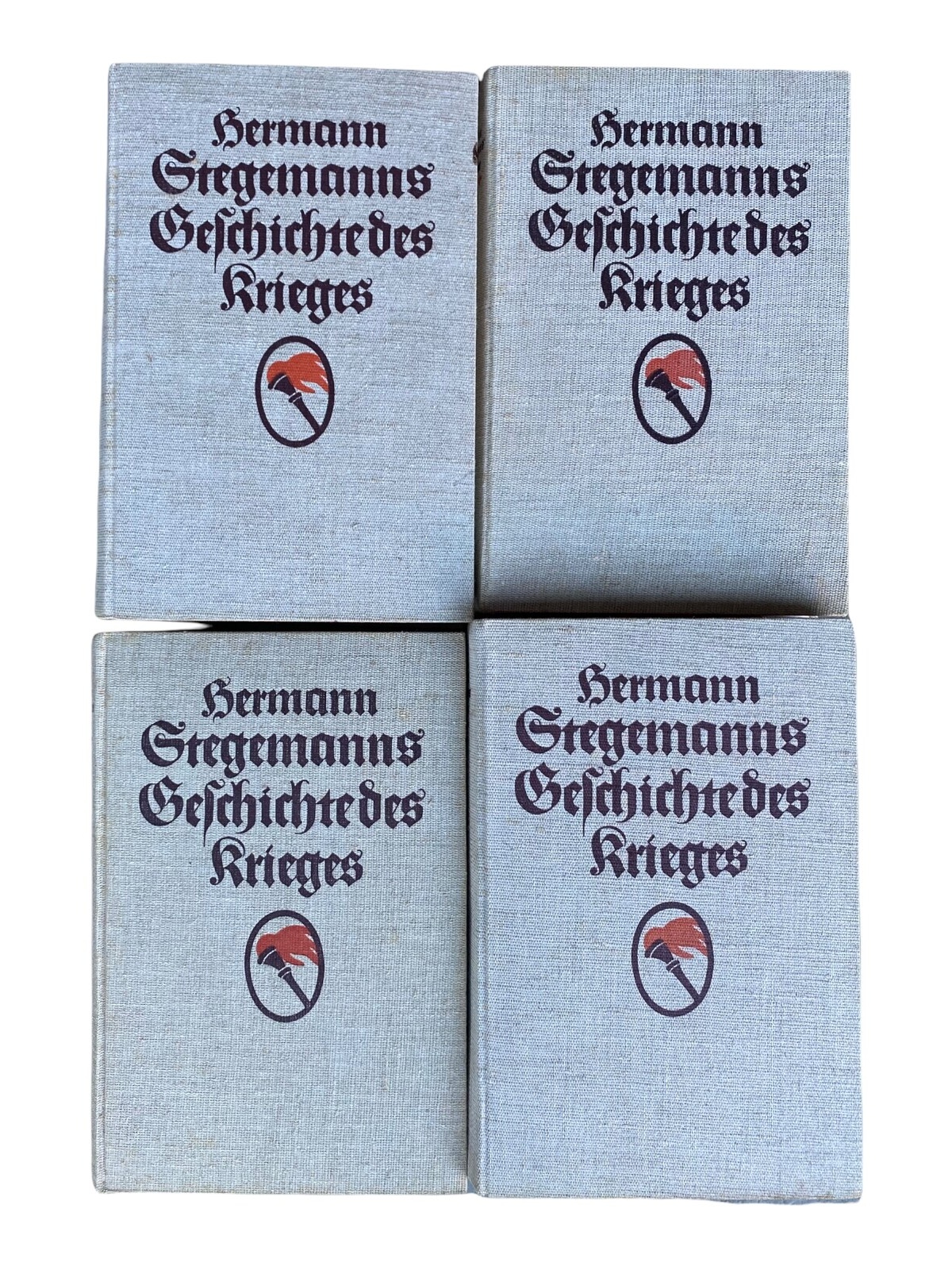 731 Hermann Stegemanns GESCHICHTE DES KRIEGES, BAND 1 - 4 HC