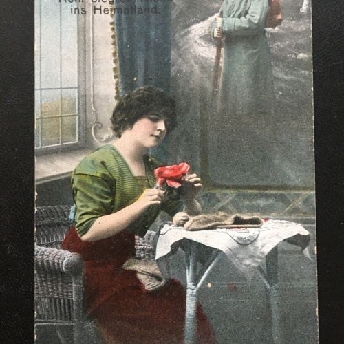 Behüt Dich Gott - Frau wartet auf Mann - Soldaten Militär Krieg 400652 TH