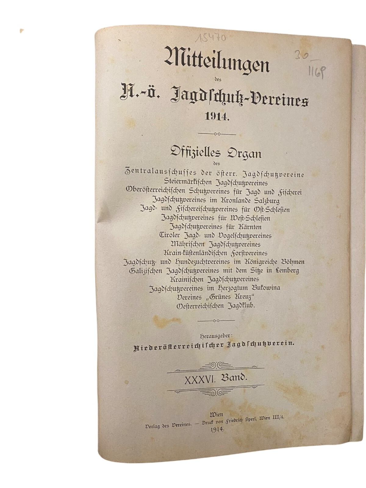 1169 Niederösterreichischer Jagdschutzverein MITTEILUNGEN DES N.-Ö. JAGDSCHUTZ