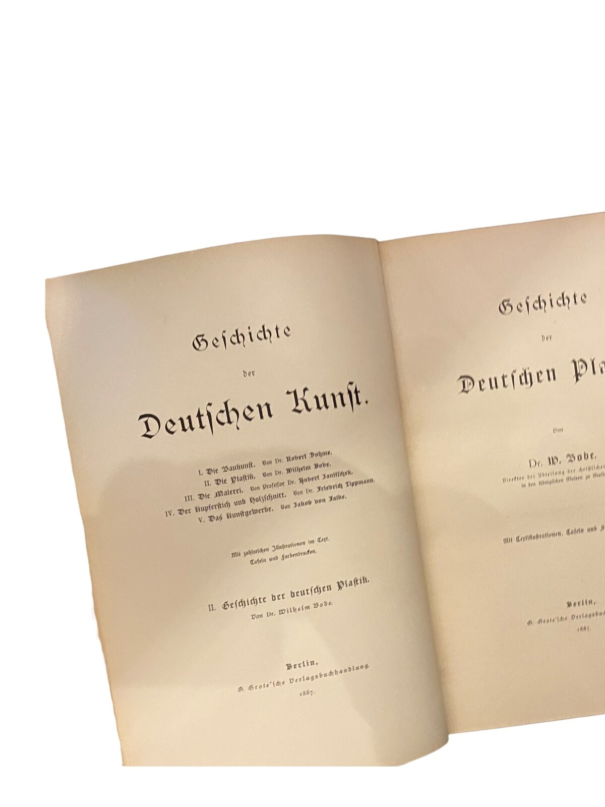 1251 Wilhelm Bode DEUTSCHE KUNSTGESCHICHTE HC PLASTIK und KUNSt