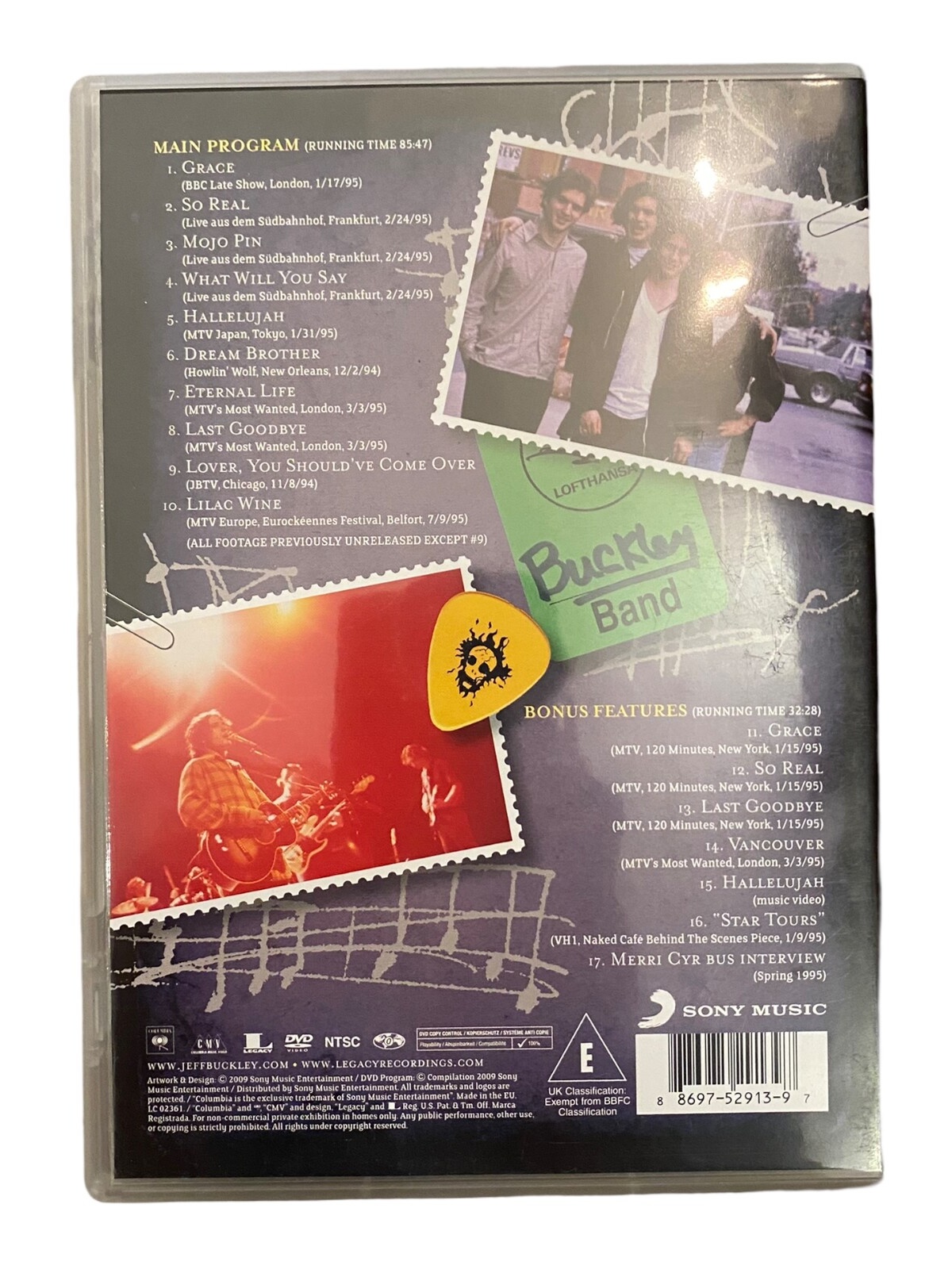 1502 Sony JEFF BUCKLEY - GRACE AROUND THE WORLD HC BUCKLEY BAND