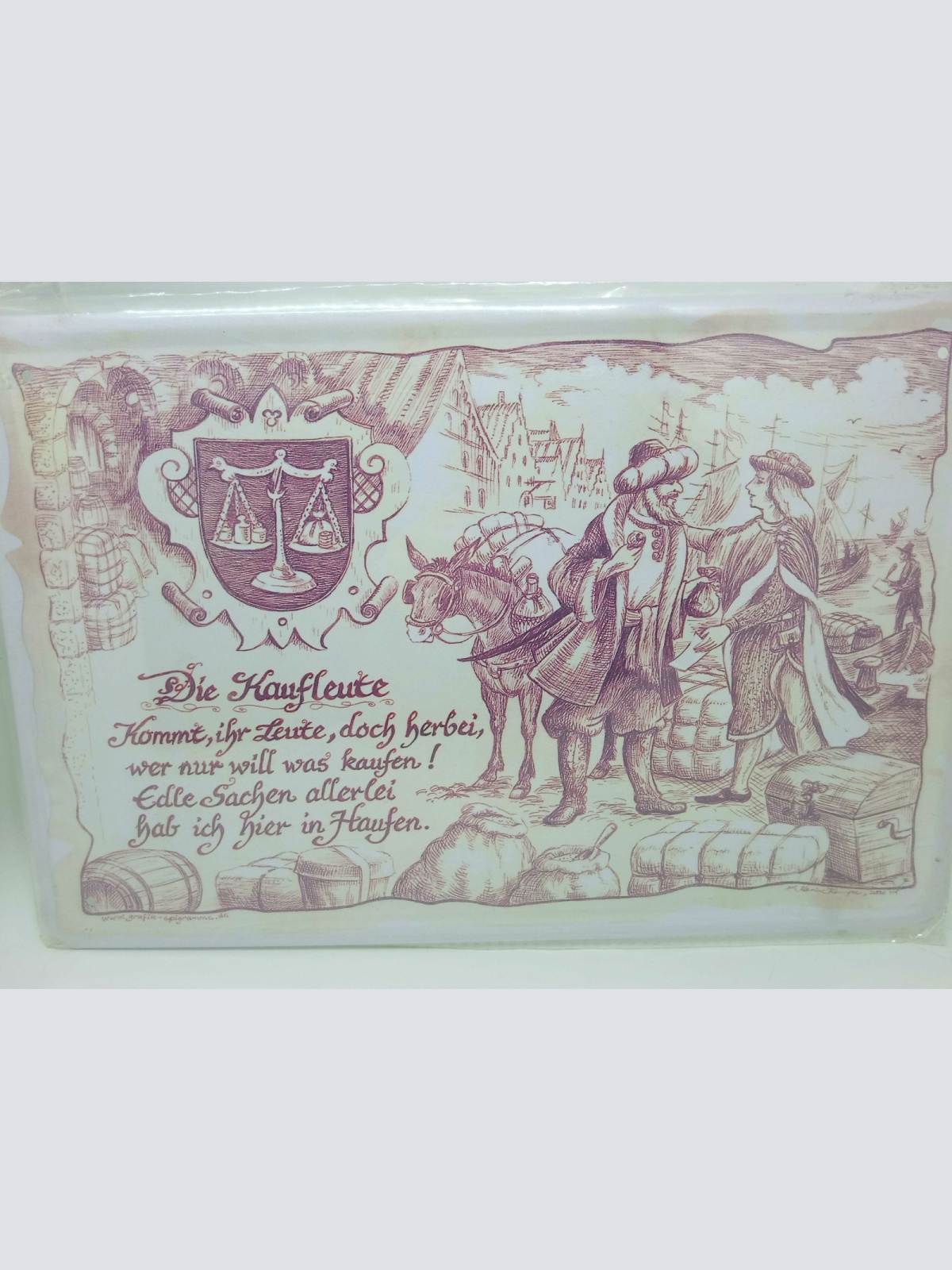 Nostalgie Vintage Retro Blechschild Spruch die Kaufleute 30x20 cm 60234