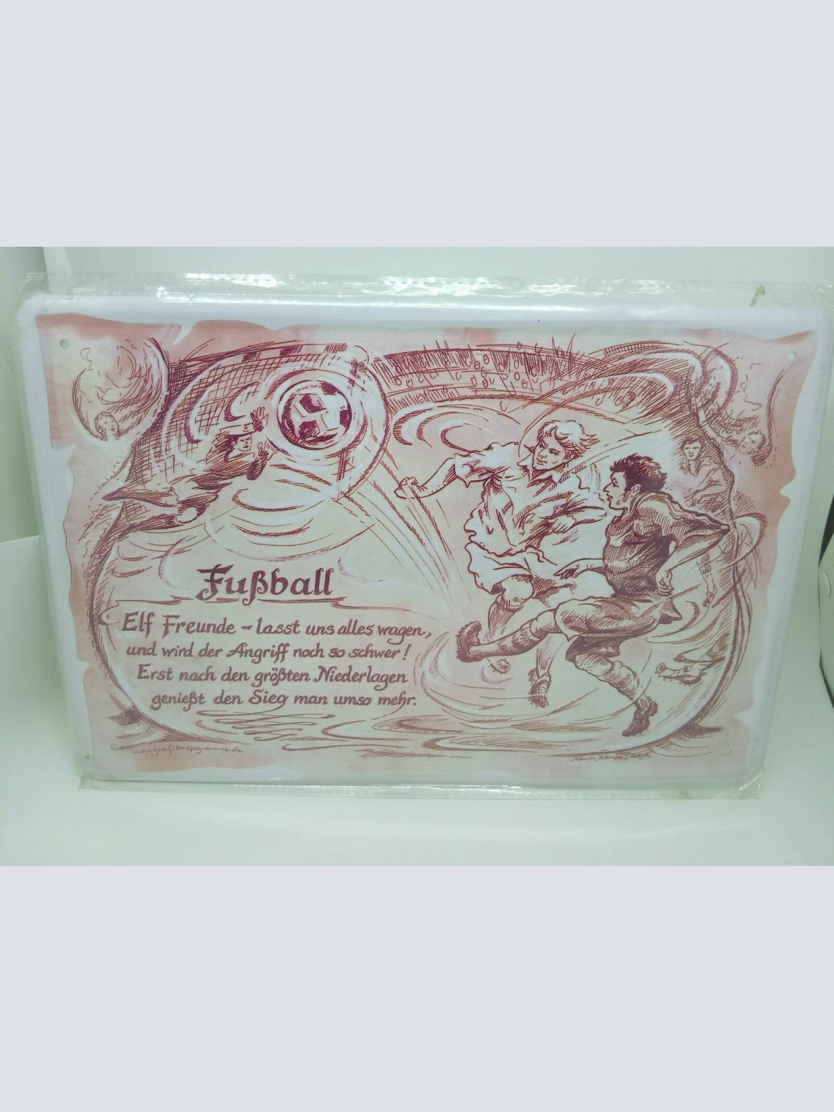 Nostalgie Vintage Retro Blechschild Spruch Fußball altes Motiv 30x20 cm 60237