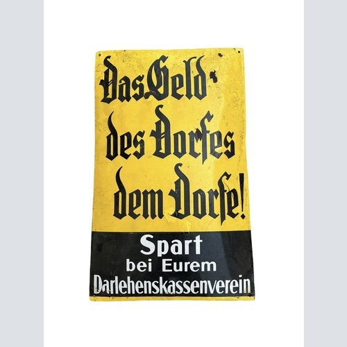 Das Geld des Dorfes dem Dorfe spart bei Euerem Darlehenskassenverein ca 49x80