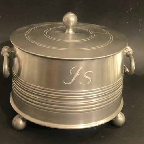 Zinn Deckel Dose Henkeldose Palatia Galerie Block Zinn 30695