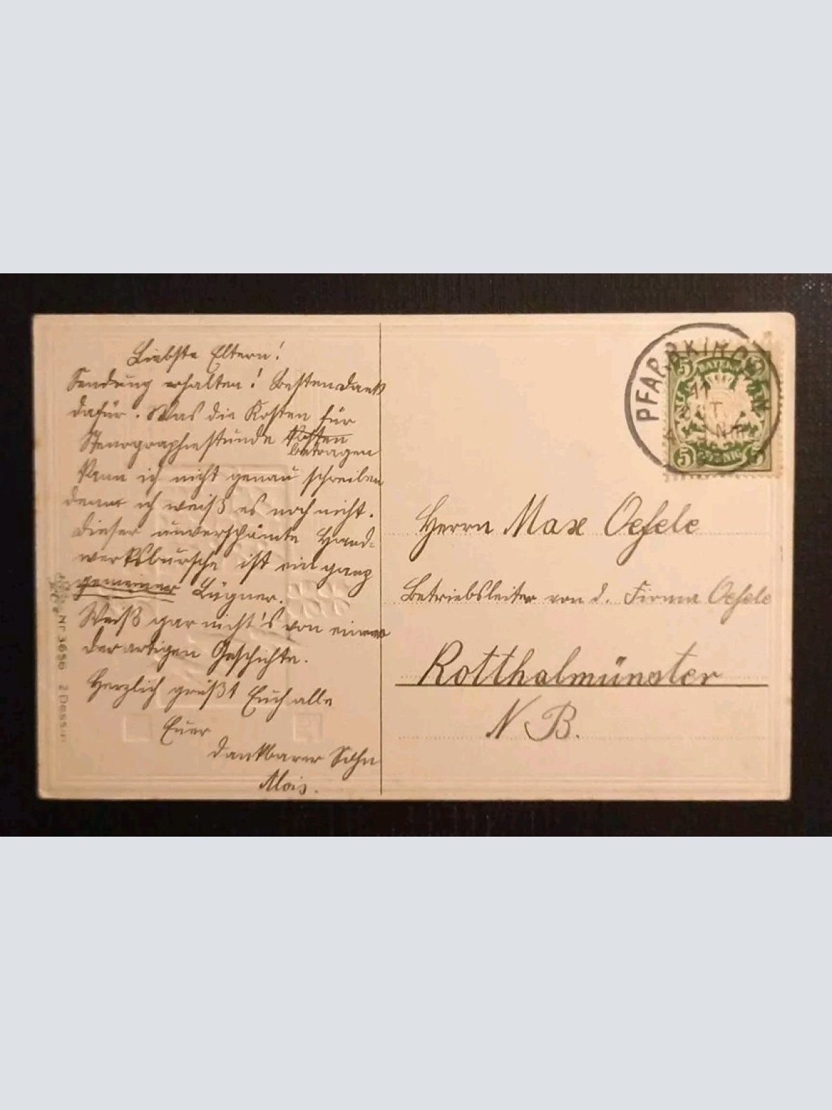 Glückwunsch Zum Namenstag Schwalben Mit Klee Prägekarte 400549 gr I