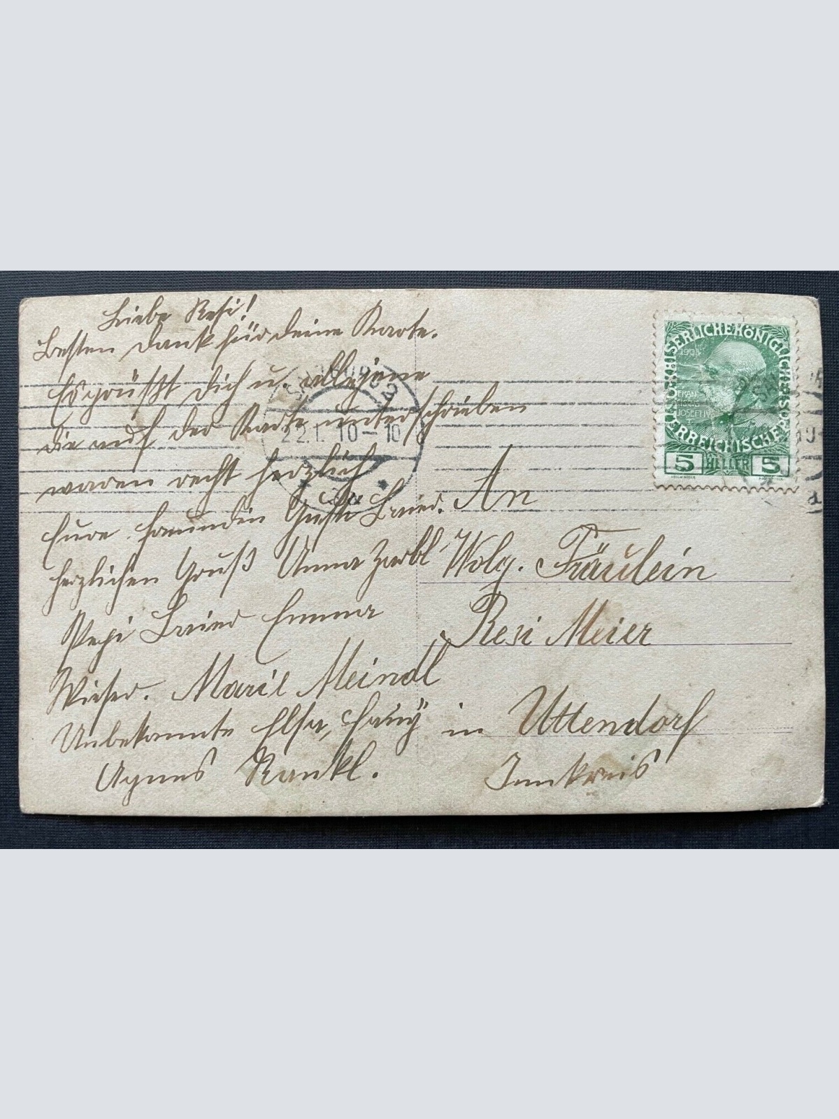 Der Kuss Mann Frau Paar Liebe Kleid Anzug Tracht Sofa 400369 TH F