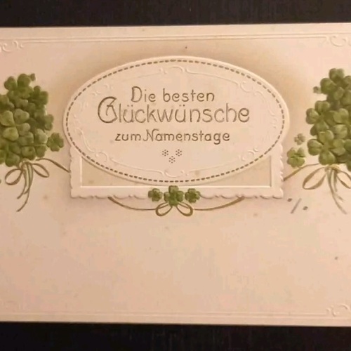 Glückwunsch Zum Namenstag Klee Prägekarte 165900 gr I