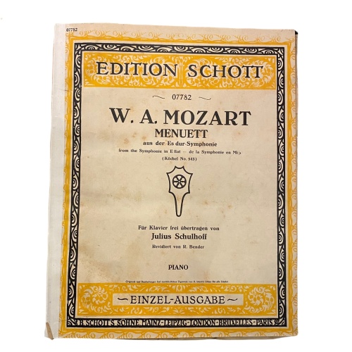 1186 Julius Schulhoff W.A. MOZART MENUETT AUS DER ES DUR - SYMPHONIE HC