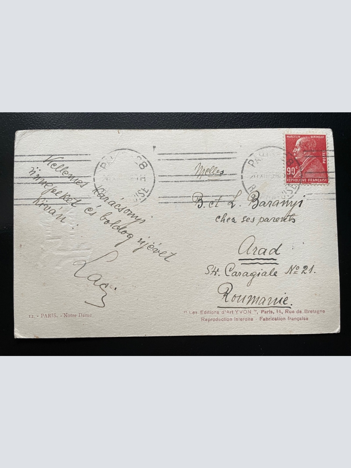 Heureuse année Frohes neues Jahr Notre Dame Kirche Paris Frankreich 400593 TH D