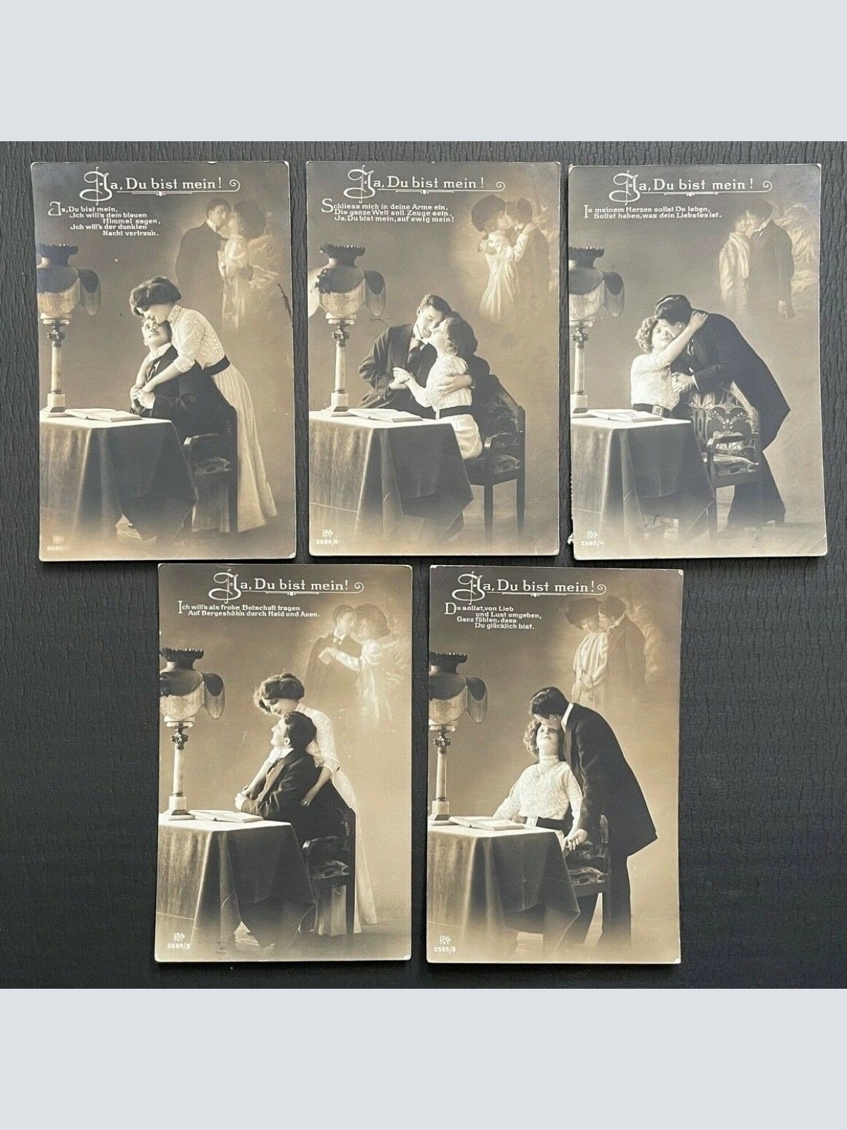5er Set Ja, Du bist mein! Mann Frau Paar Liebe Kleid Anzug Tisch Vase 410793 TH