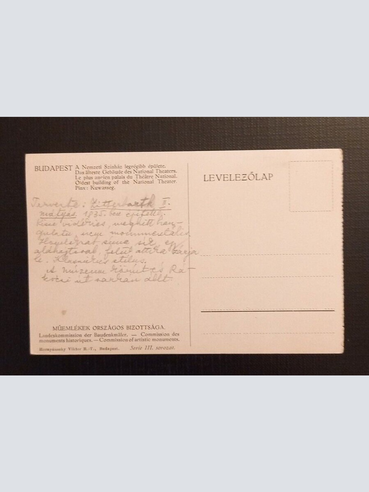 Ansichtskarte Ungarn Budapest National Theater 118064 Ga E