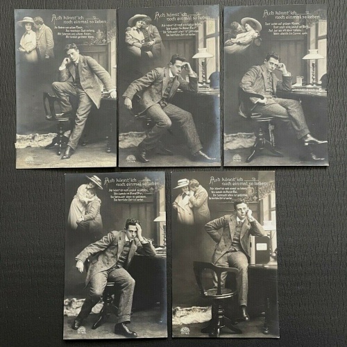 5er Set Könnt ich noch einmal so lieben Mann Frau Paar Sehnsucht Anzug 410788 F