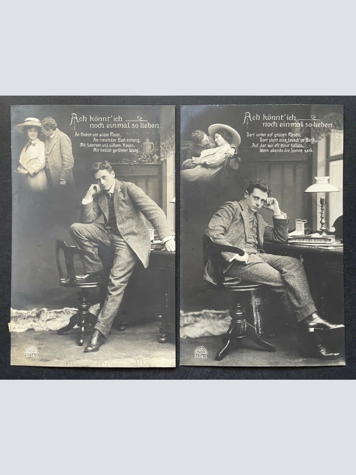 5er Set Könnt ich noch einmal so lieben Mann Frau Paar Sehnsucht Anzug 410788 F