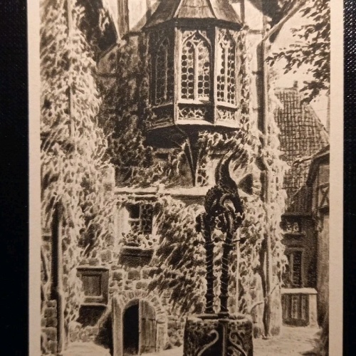 K.Lindegreen Wartburg Hof Mit Brunnen Gr