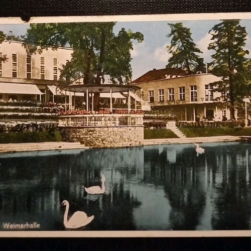 Weimar Weimerhalle Schwäne Am See Gr