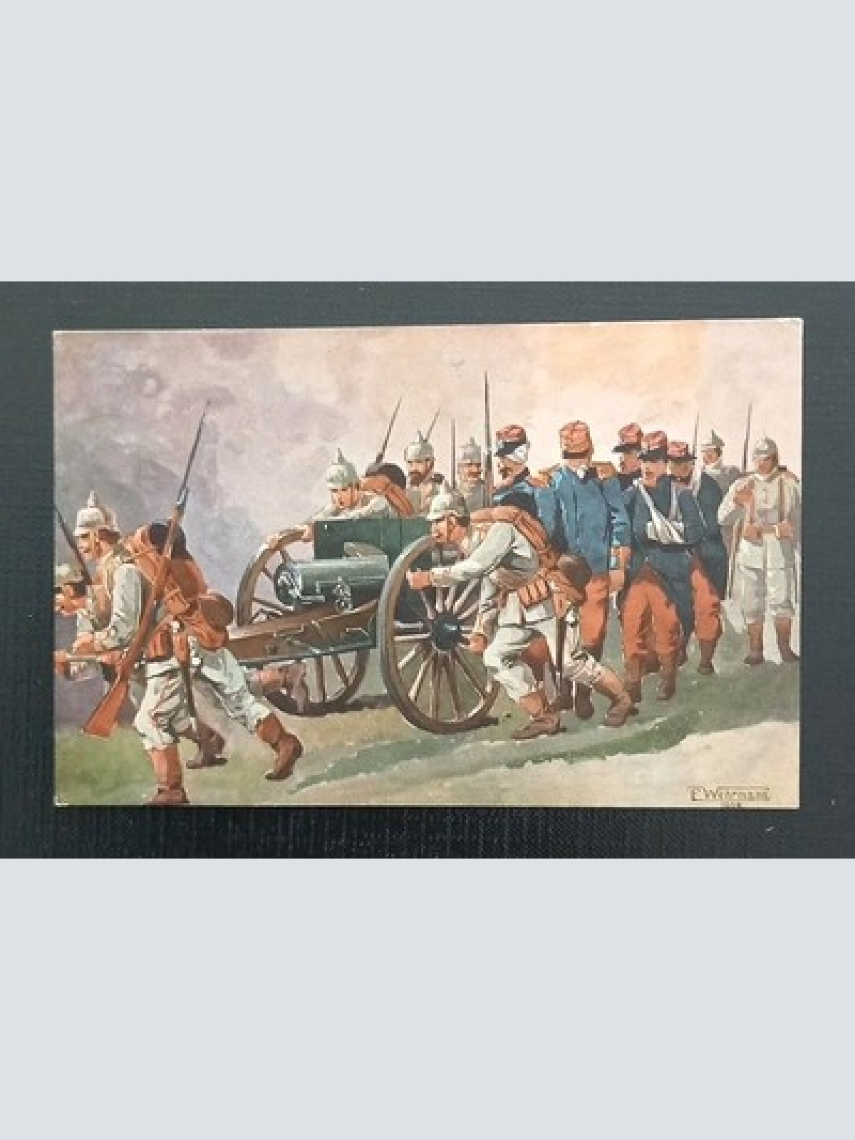 Erbeutung Eines Französischen Geschützes Soldaten Wehrmann 00314 Gr