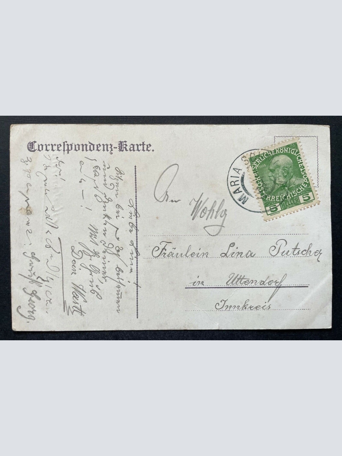 Andenken an die Wallfahrt Kinder Junge Mädchen Bildstock Kreuz Tracht 410798 A