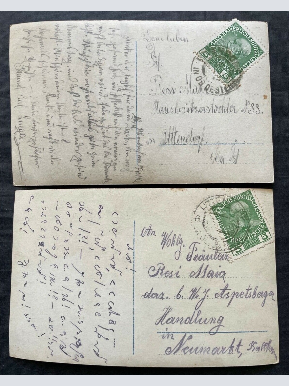 2er Set In einem kühlen Grunde Mühlenrad Mann Anzug Hut Bart Baum 410794 TH F