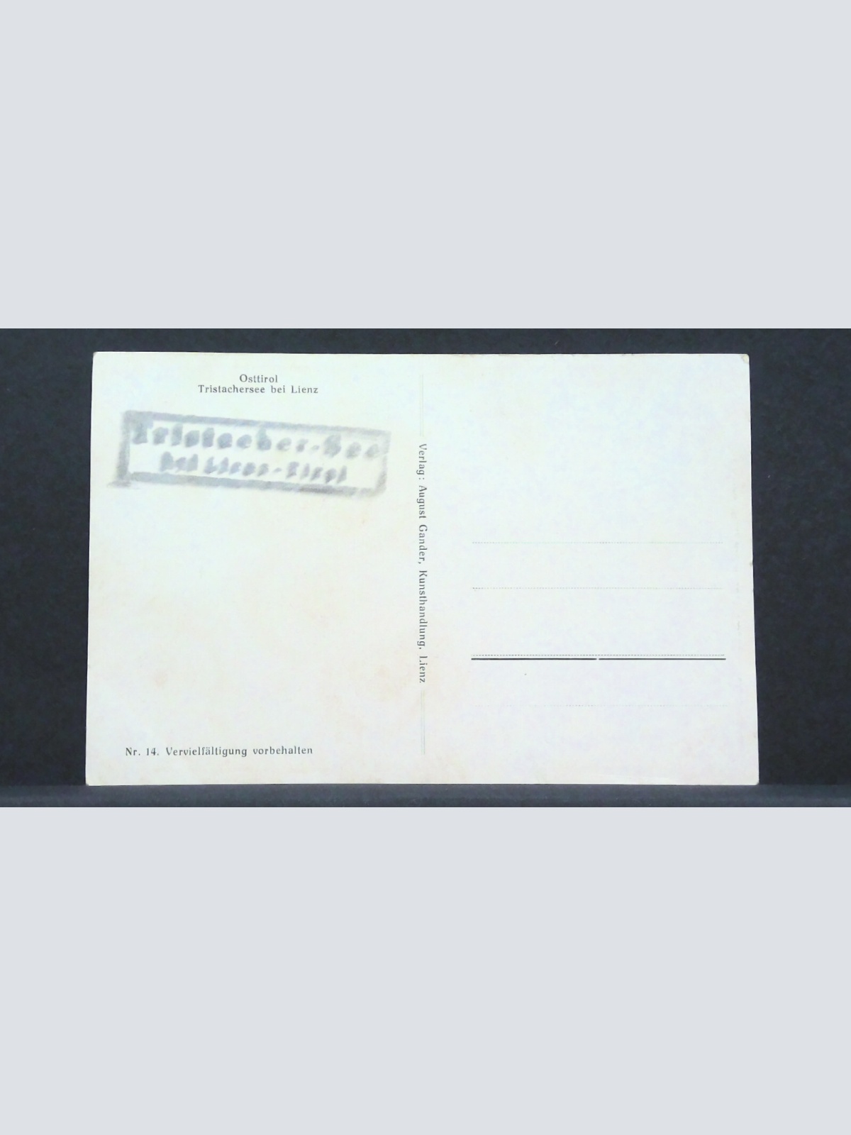 Osttirol Tristachersee bei Lienz Gemälde JW 0214 F