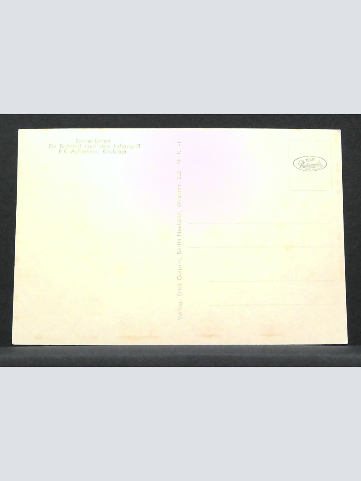 Sowjetunion Bahnhof nach dem Luftangriff JW 402970 F