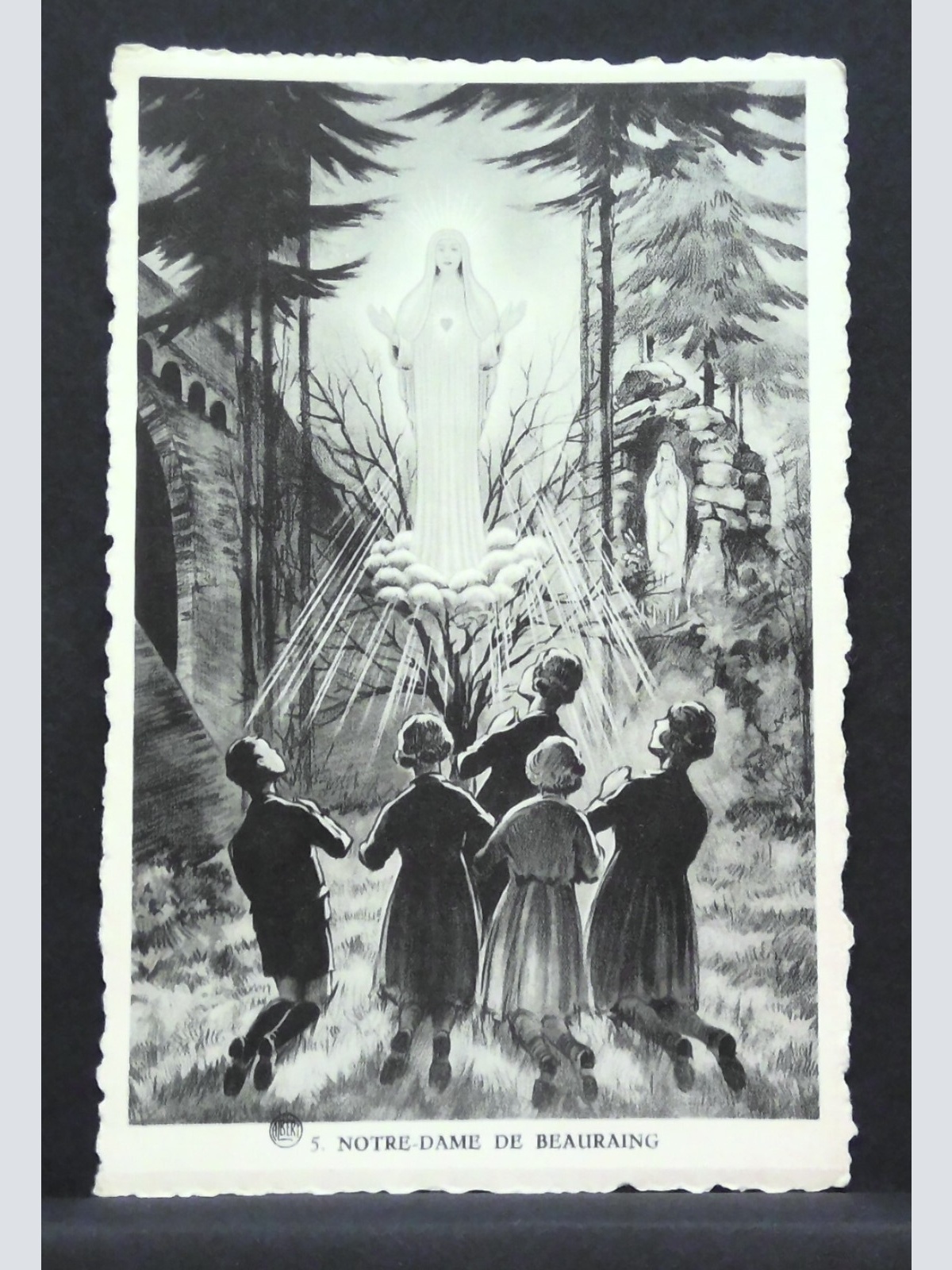 Notre Dame de Beauraing Gemälde Jungfrau Maria Erscheinung Kinder JW 500276 F