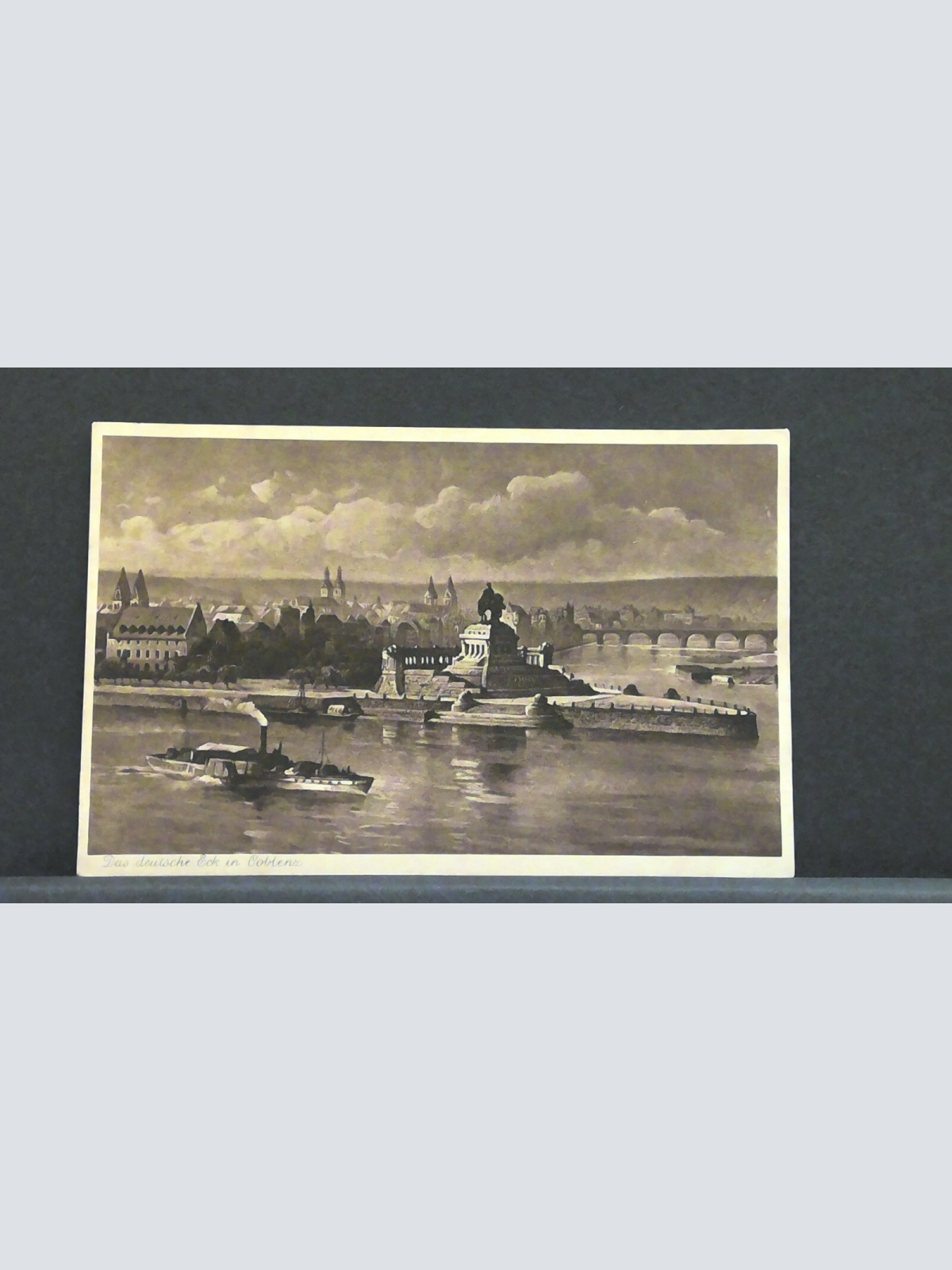 Deutsches Eck in Coblenz Kaiser Wilhelm Denkmal JW 401206 F