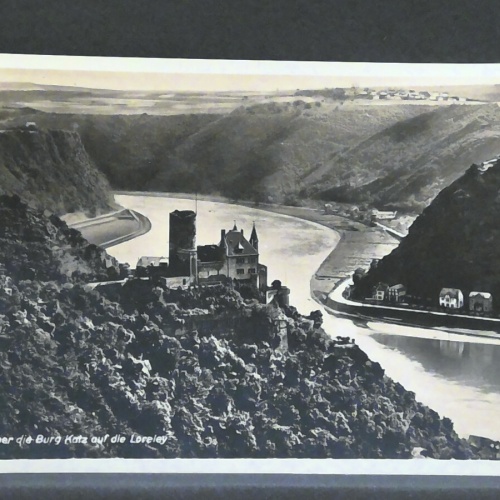 Blick über die Burg Katz auf die Loreley Rhein JW 401208 F