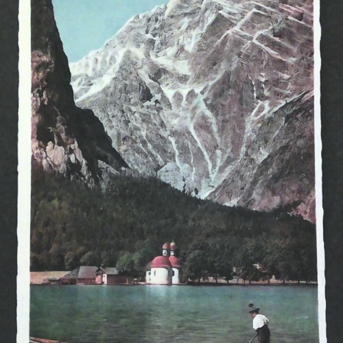 St Bartholomä am Königsse gegen Watzmann Schiffer JW 410208 F