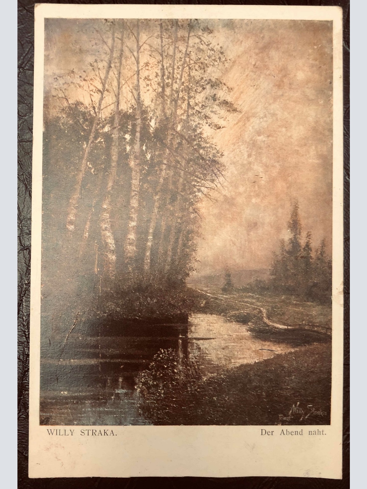 Künsterkarte WILLY STRAKA Der Abend naht   82001