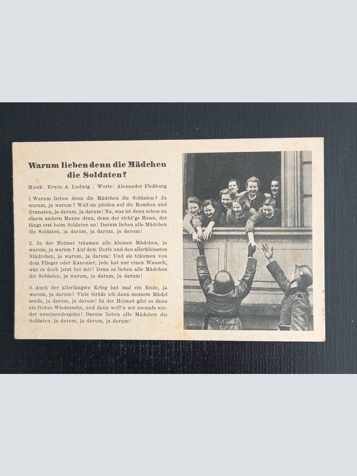 WK II Soldaten Mädchen Warum Lieben Denn Die Mädchen Die Soldaten 165524 H