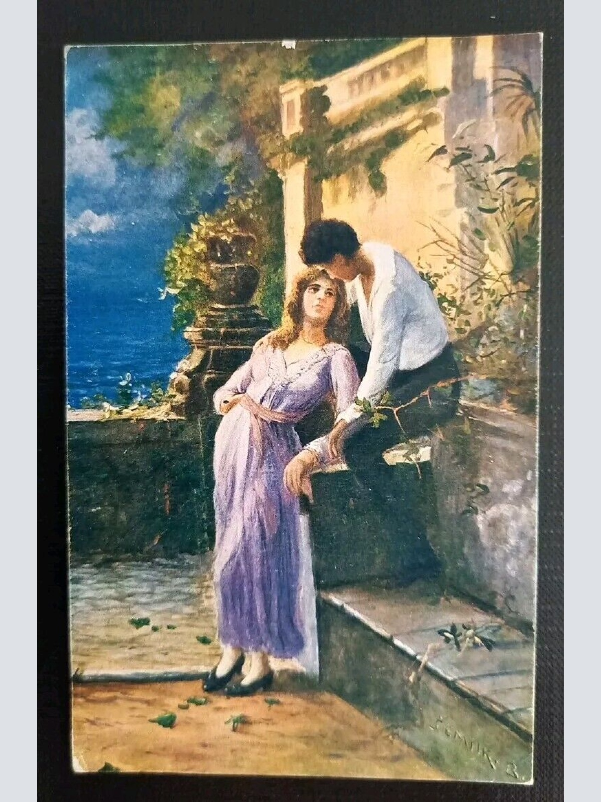 Künstlerkarte Liebesfrage 600509A Gr