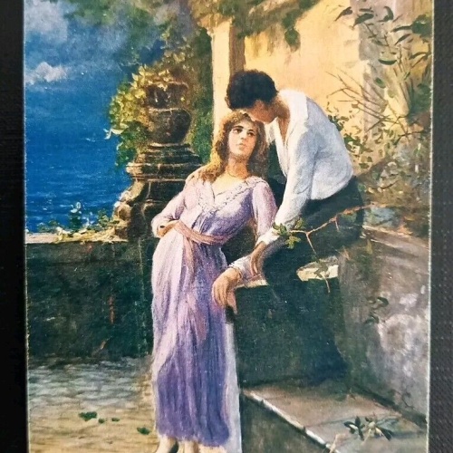 Künstlerkarte Liebesfrage 600509A Gr