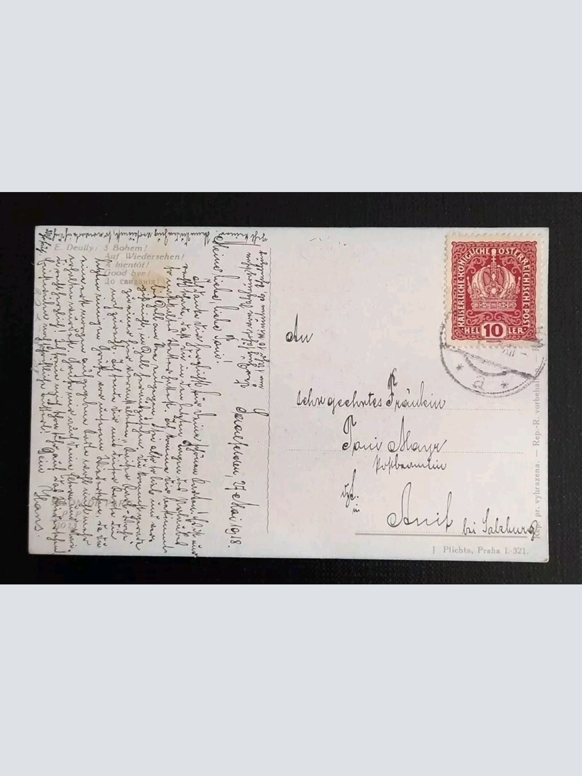 Künstlerkarte Auf Wiedersehen 600636A Gr