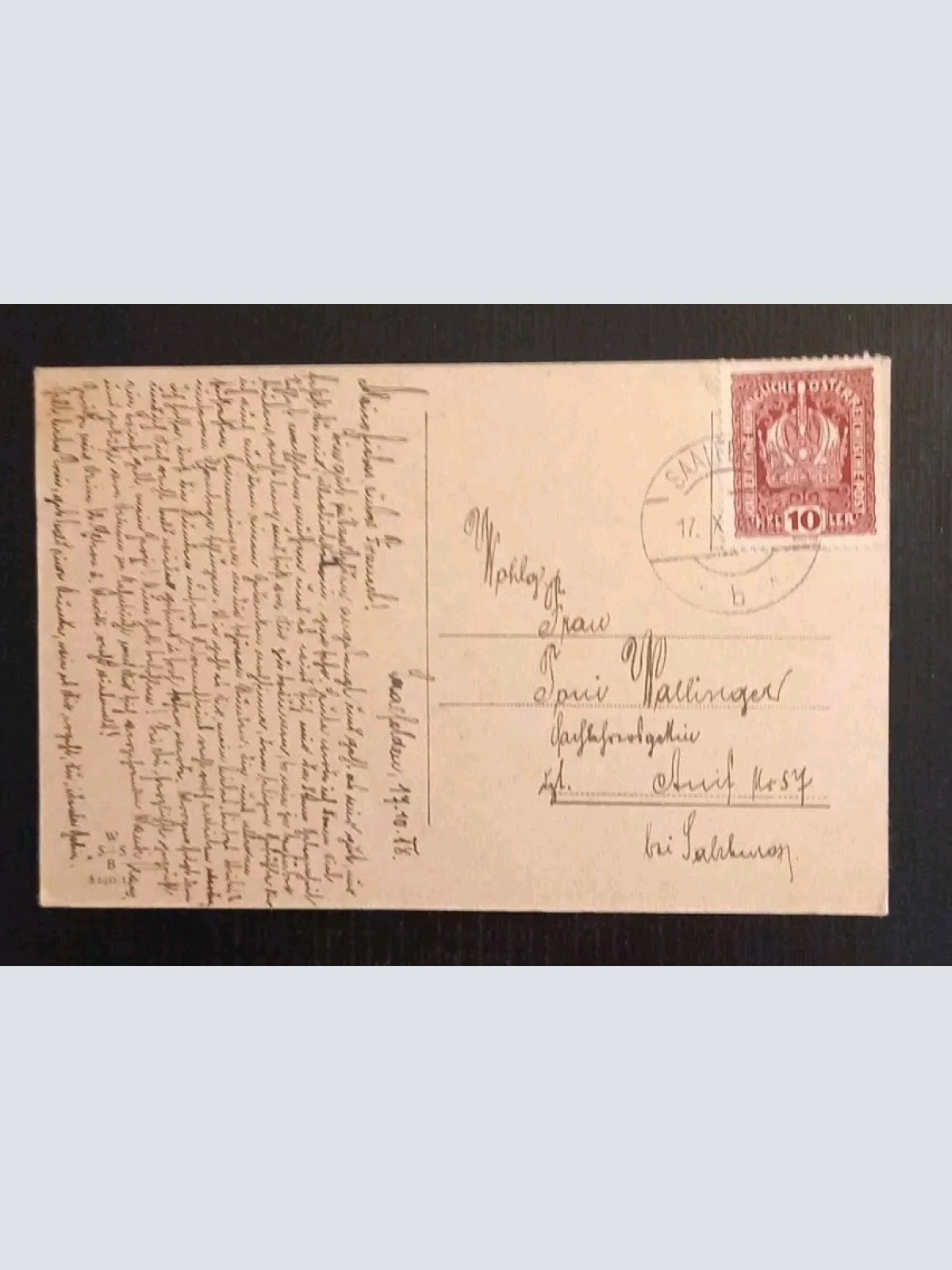 Künstlerkarte Frau Mit Pferd Und Mandoline 600612A Gr