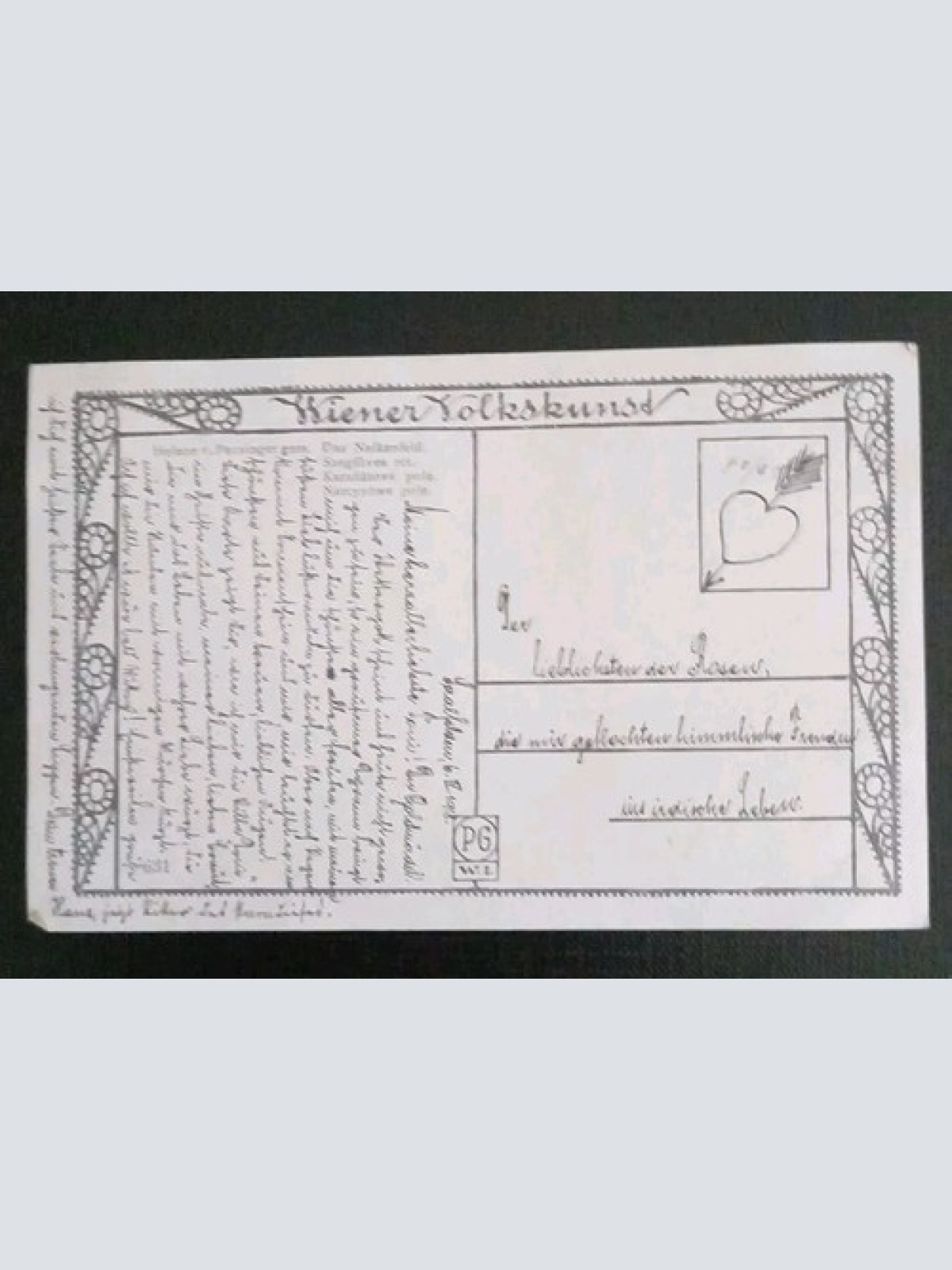 Künstlerkarte Das Nelkenfeld 600601A Gr