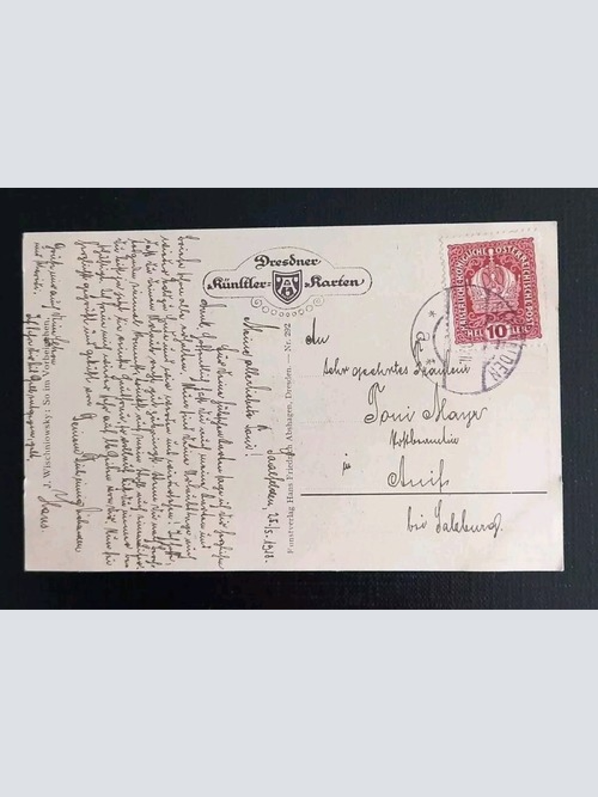 Künstlerkarte J.Wischniowsky So Im Vorbeigehen 600621A Gr